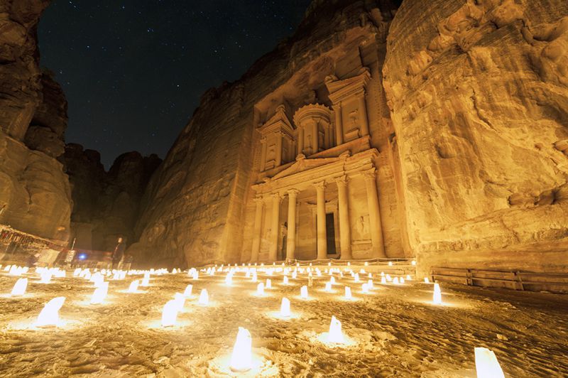 Petra by night