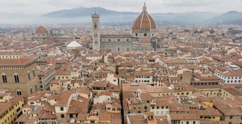 Panorama del duomo di Firenze dalla torre di Palazzo Vecchio